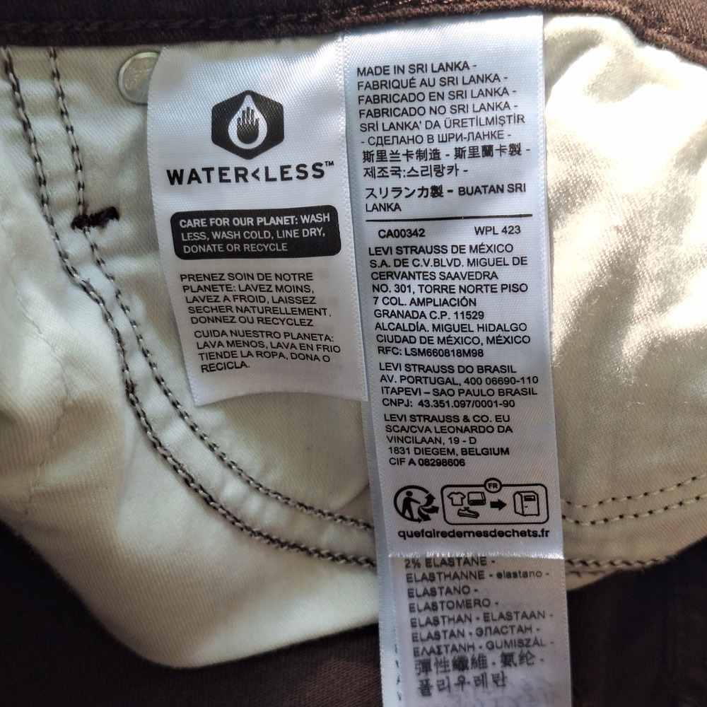 Retro Jeans Grunge Quiet Luxury Minimalist Brown Levis 314 Shaping Straight 28 - Picture 5 of 16